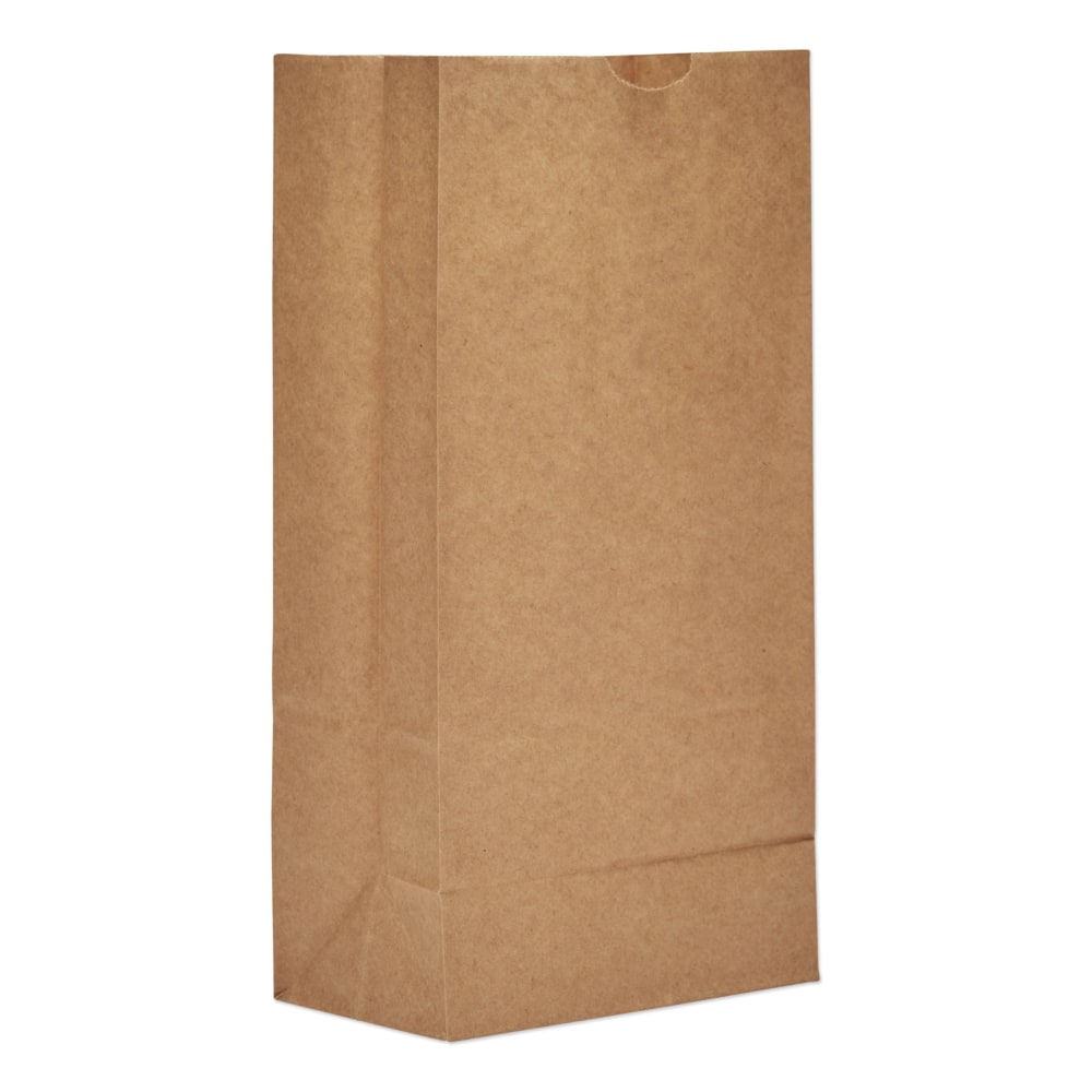 General Grocery Paper Bags, 12-1/2inH x 6-3/16inW x 4-3/16inD, Kraft Brown, Pack Of 500 Bags