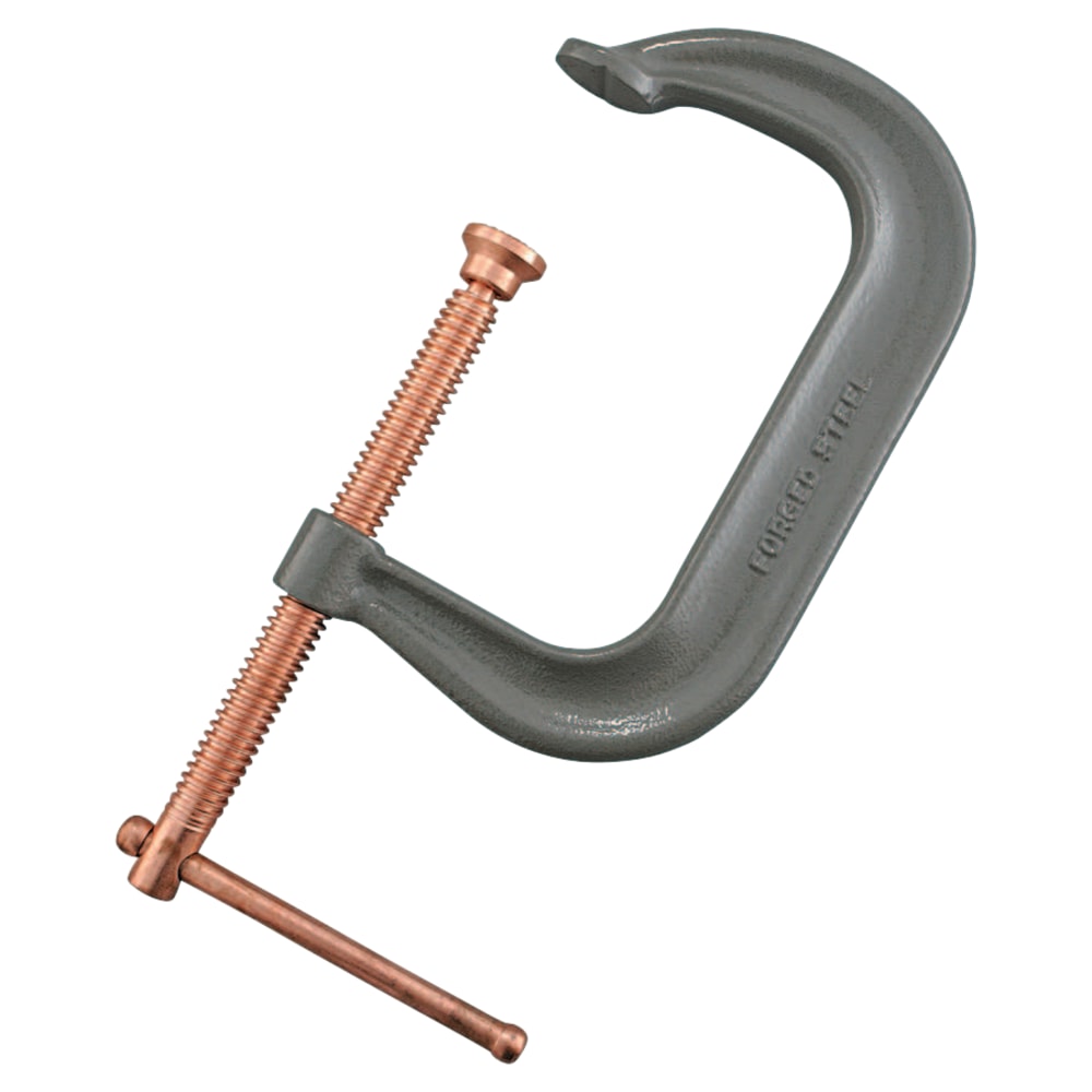 Anchor Brand Drop Forged C-Clamp, Sliding Pin Handle, 4-1/8 in Throat Depth, 6 in L