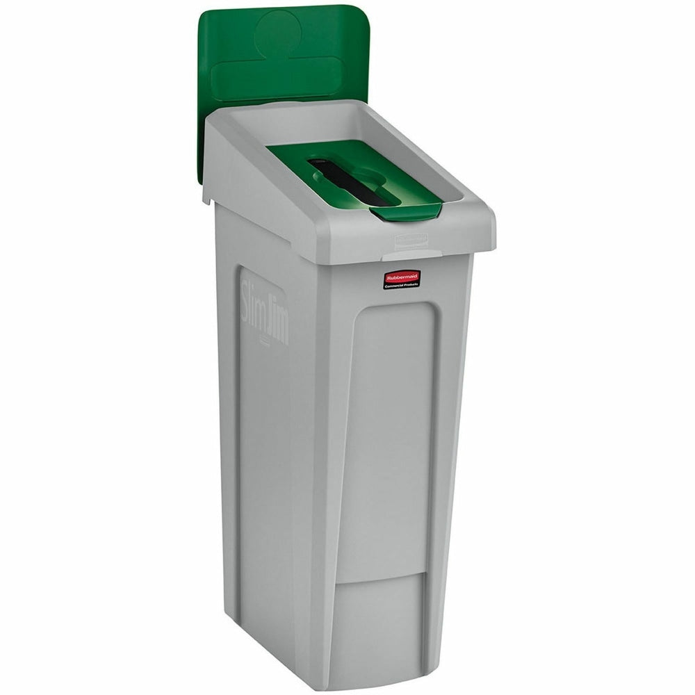 Rubbermaid Commercial Slim Jim Recycling Station 1-Stream Paper, 23 Gal - 23 gal Capacity - - 2185054