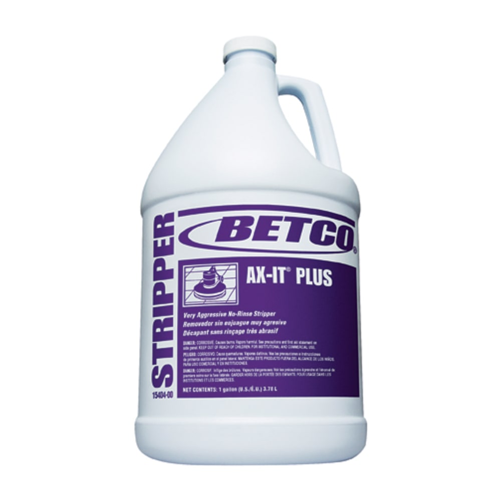 Betco Ax-It Plus Floor Stripper, Pleasant Scent, 128 Oz Bottle, Case Of 4