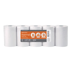 Office Depot Brand Thermal Paper Rolls, 2-1/4in x 50ft, White, Pack Of 10