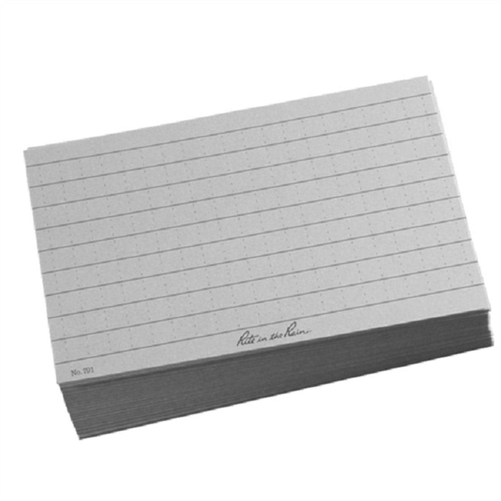 Rite In The Rain All Weather Index Cards, 3in x 5in, Gray, Pack Of 5