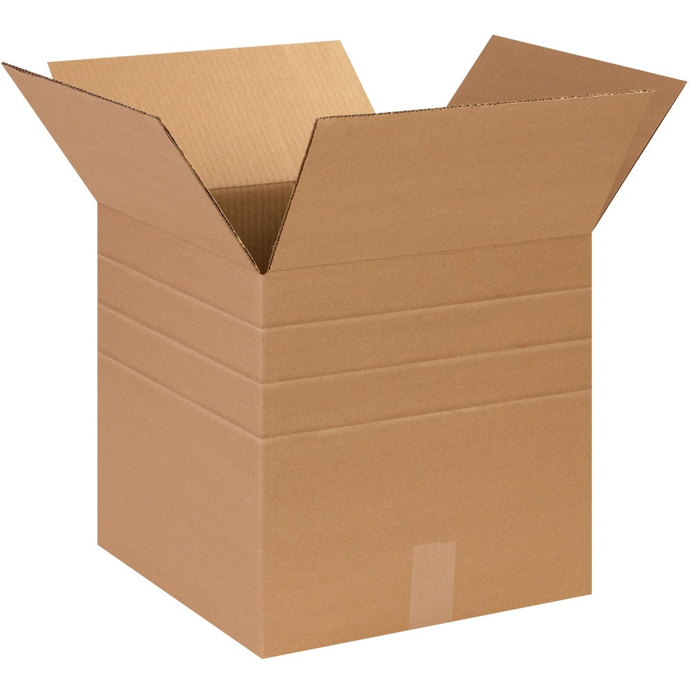 Partners Brand Multi-Depth Corrugated Boxes, 14in x 14in x 14in, Kraft, Pack Of 25