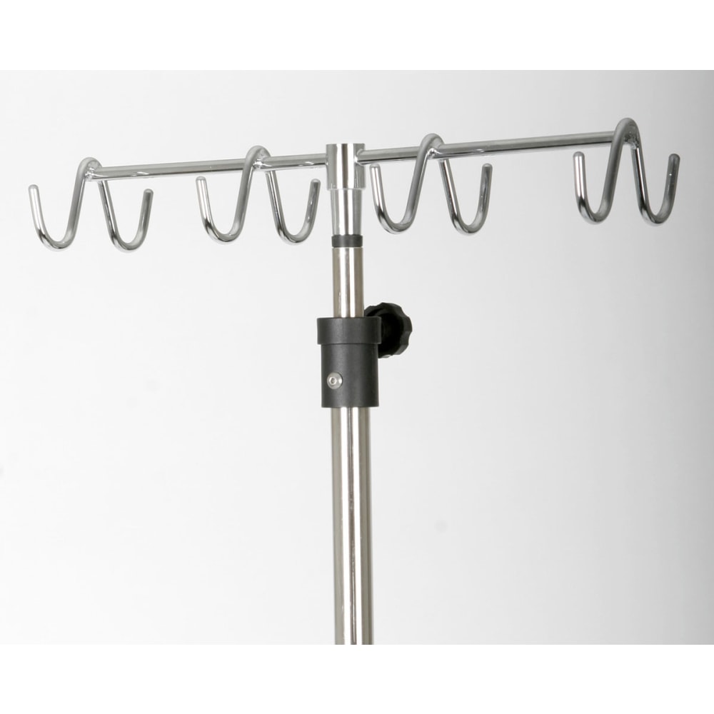 Medline IV Stand 8-Hook Rake, Stainless Steel