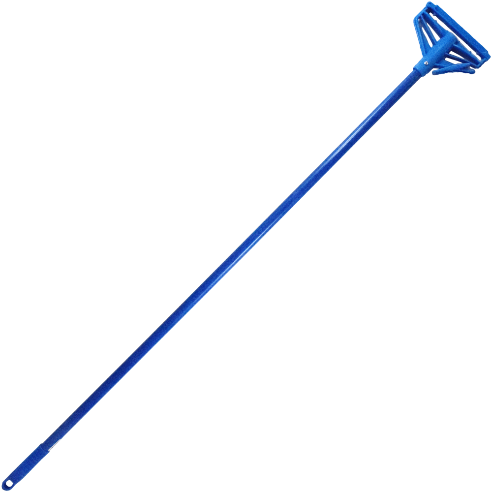 Globe Commercial Products Fiberglass Quick Release Mop Handle, 60in, Blue