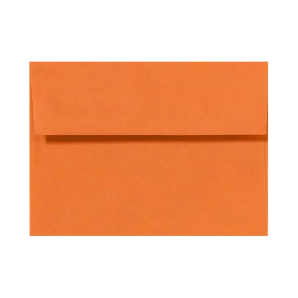 LUX Invitation Envelopes, A7, Peel & Stick Closure, Mandarin Orange, Pack Of 50
