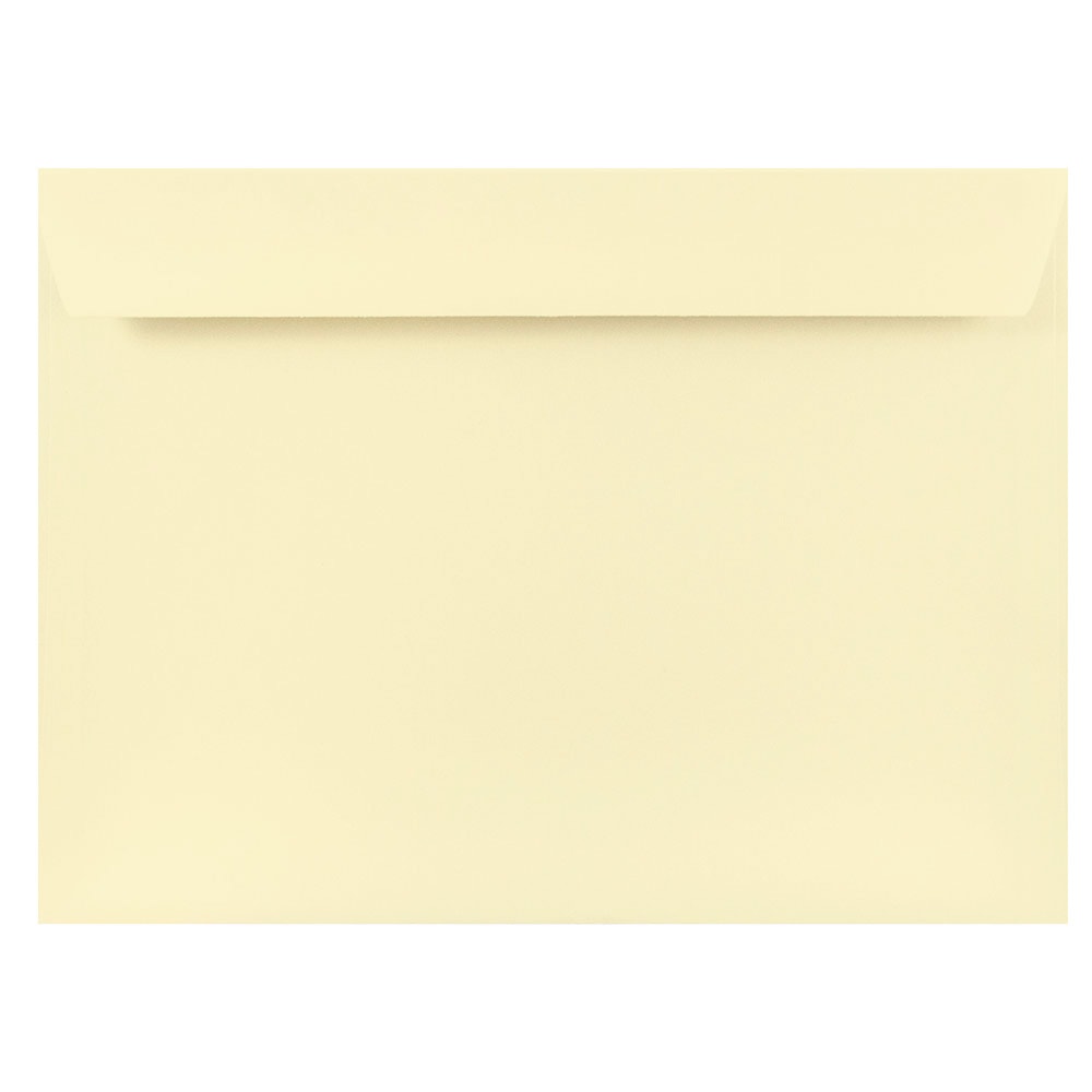 JAM Paper Booklet Vellum Wove Envelopes, 9in x 12in, Gummed Seal, Vellum Natural White, Pack Of 25