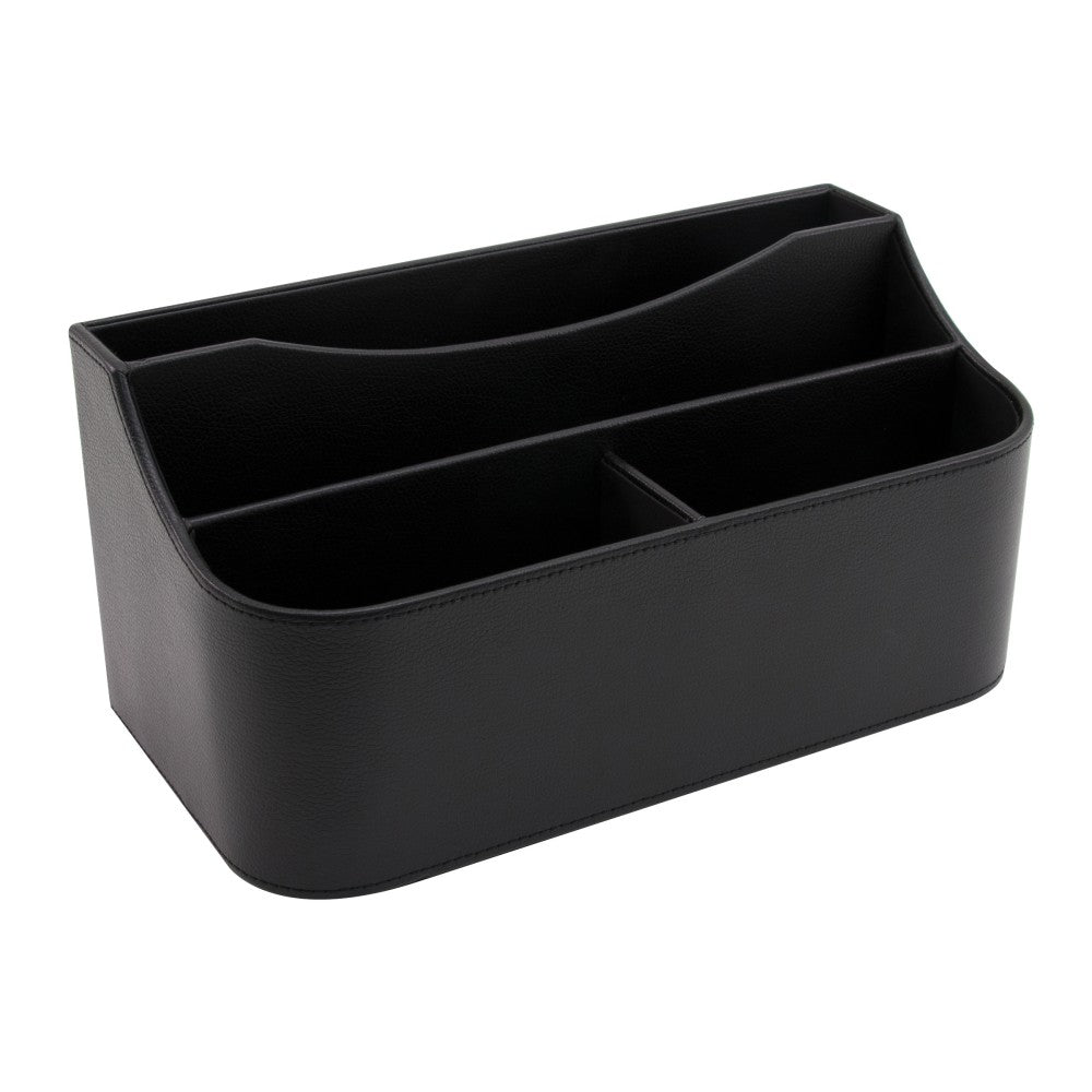 Realspace Black Faux Leather Desk Valet