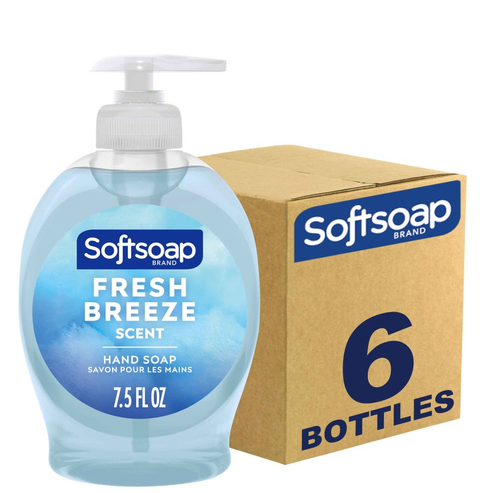Softsoap Liquid Hand Soap, Fresh Breeze Scent, 7.5 fl oz pump, 6ct
