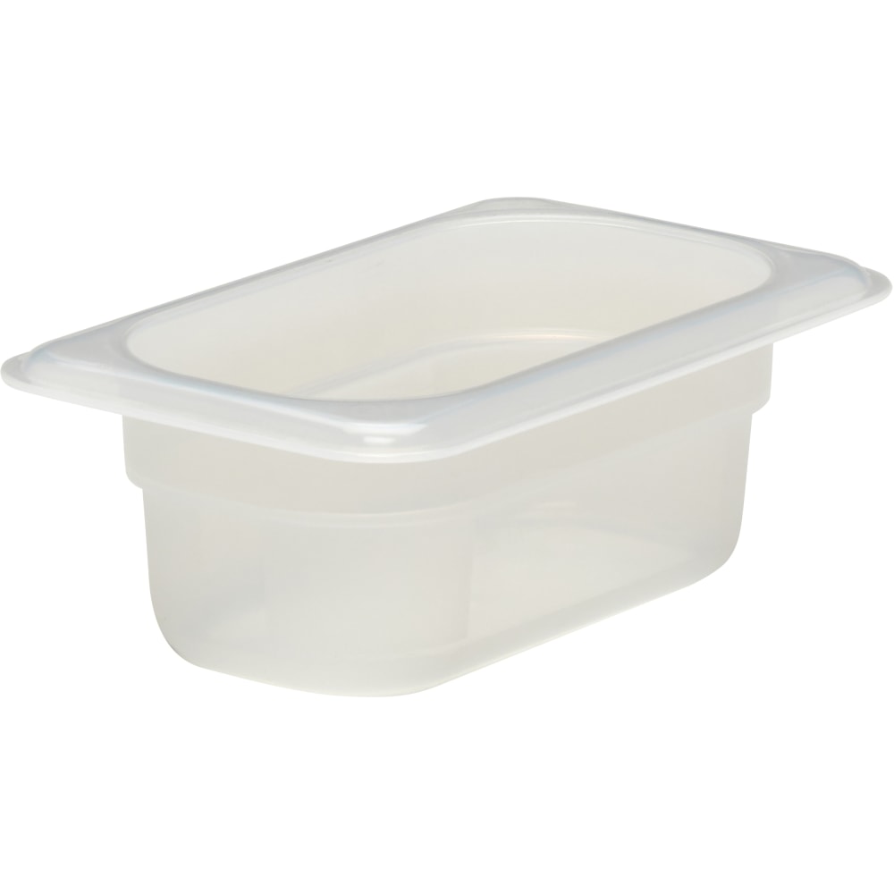 Cambro Translucent GN 1/9 Food Pan, 2-1/2inH x 4-1/4inW x 6-15/16inD, Pack Of 6 Containers