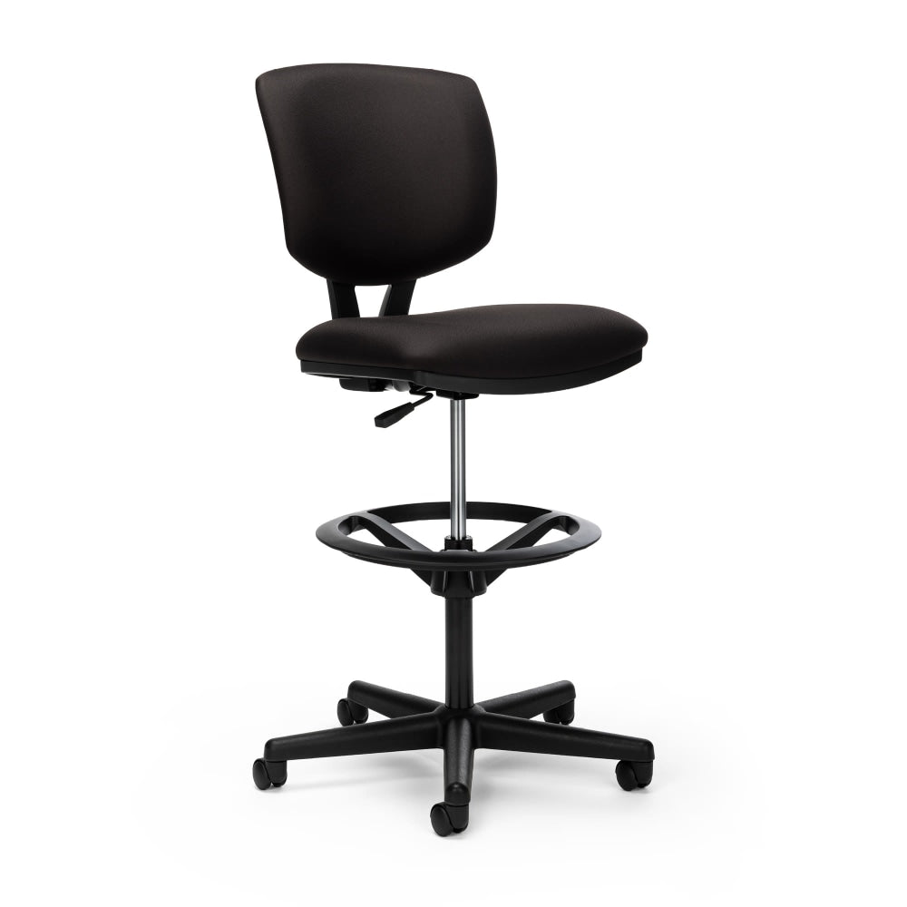 HON Volt 5705 Fabric Mid-Back Stool, Black