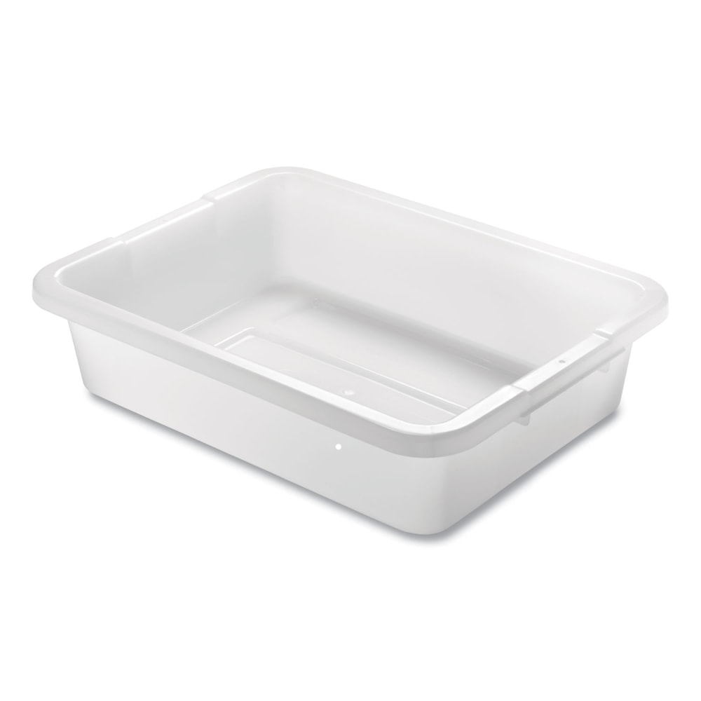 Rubbermaid Commercial Bus/Utility Box, 15in x 20in x 5in, White