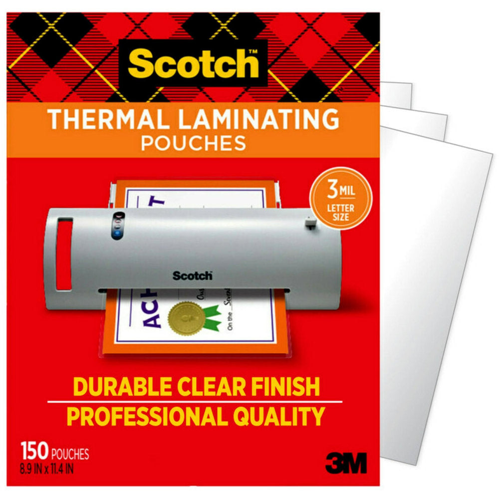 Scotch Thermal Laminating Pouches, 8.9in x 11.4in, 150 Laminating Sheets, Fits Letter Size