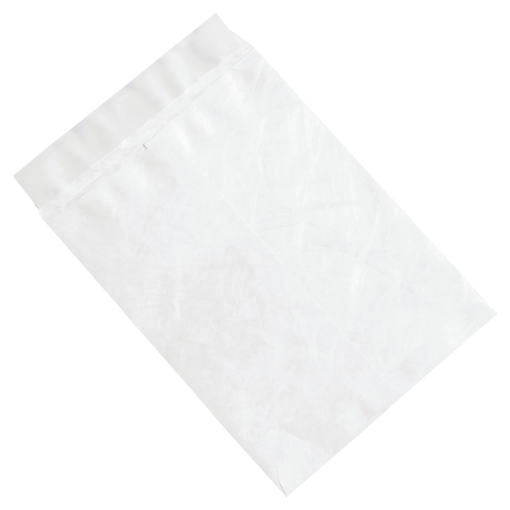 Tyvek Envelopes, 9in x 12in, End Opening, Plain White, Pack Of 100