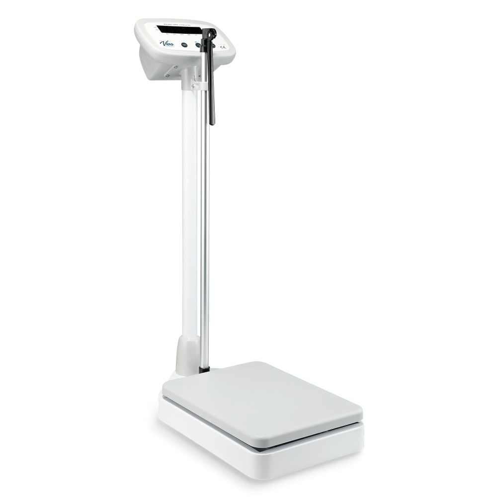 Alpine Vivacomfort ADIME904-01 Digital Physician Scale With Height Rod, 37.4inH x 11.81inW x 20.47inD, White