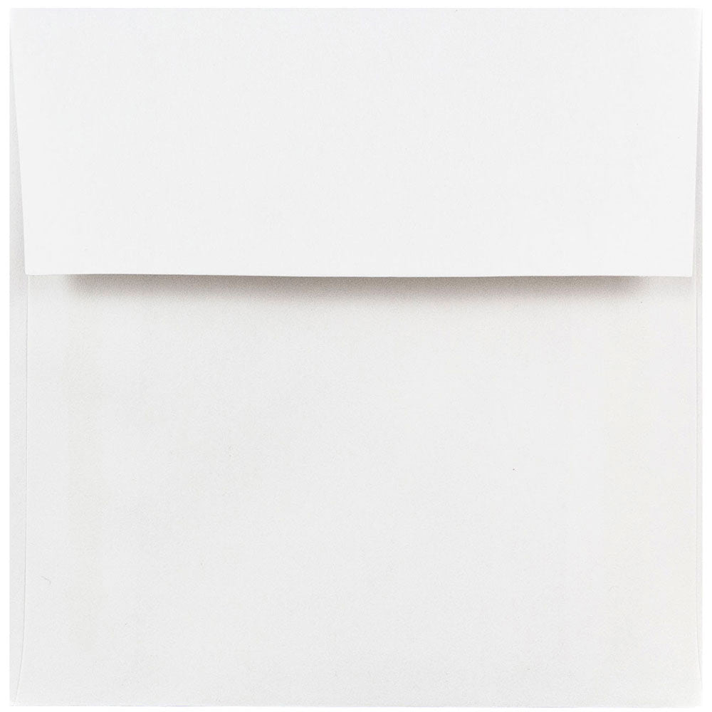 JAM Paper Square Invitation Envelopes, #5 Gummed Seal, White, Pack Of 25