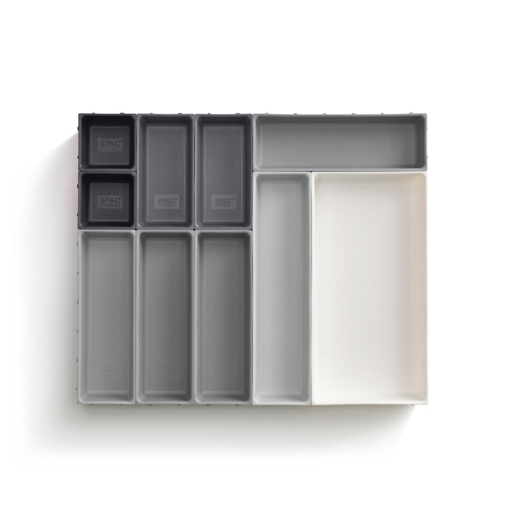 Joseph Joseph 10-Piece Drawer Organizer, 2inH x 20-3/4inW x 17-1/2inD, Gray