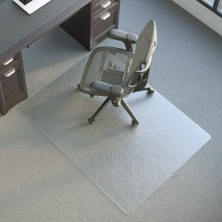 Realspace Advantage Commercial Pile Chair Mat, 46in x 60in, Clear