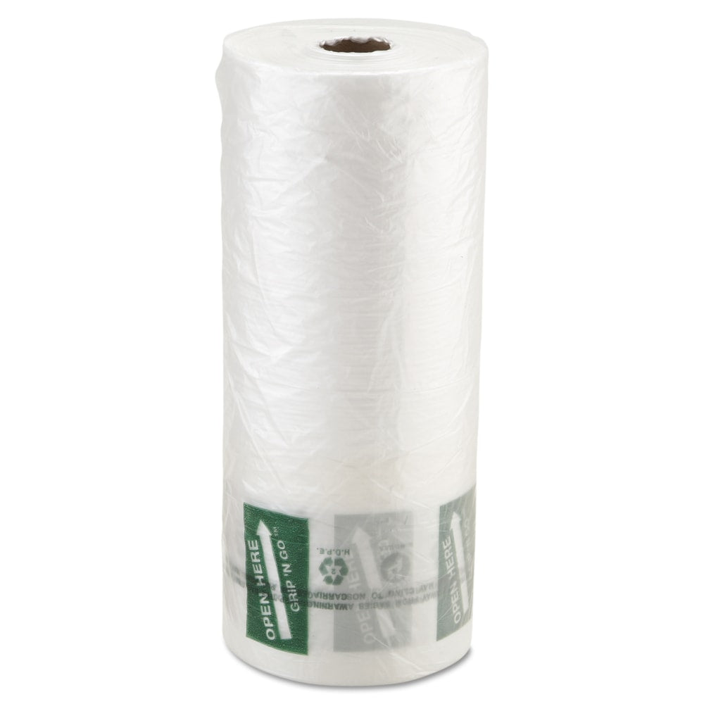 Inteplast Group Produce Bags, 20in x 12in, Clear, 875 Bags Per Roll, Carton Of 4 Rolls