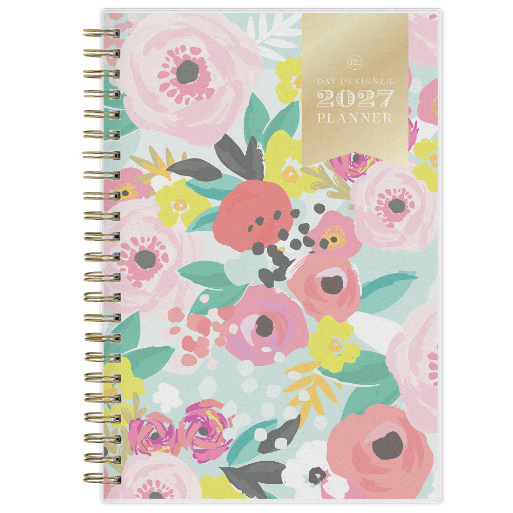 2027 Blue Sky Secret Garden Mint Weekly/Monthly Planning Calendar, 5x8, 0%, Frosted PP, Jan-Dec, RY27