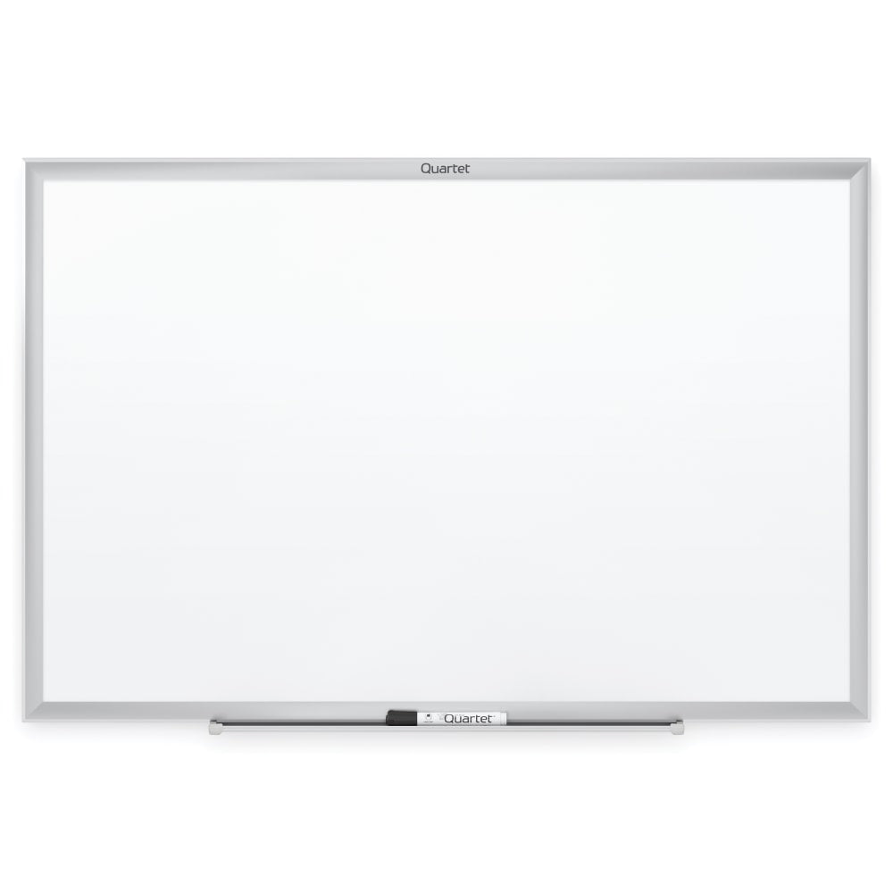 Quartet Classic Total Erase Non-Magnetic Melamine Dry-Erase Whiteboard, 48in x 96in, Aluminum Frame With Silver Finish