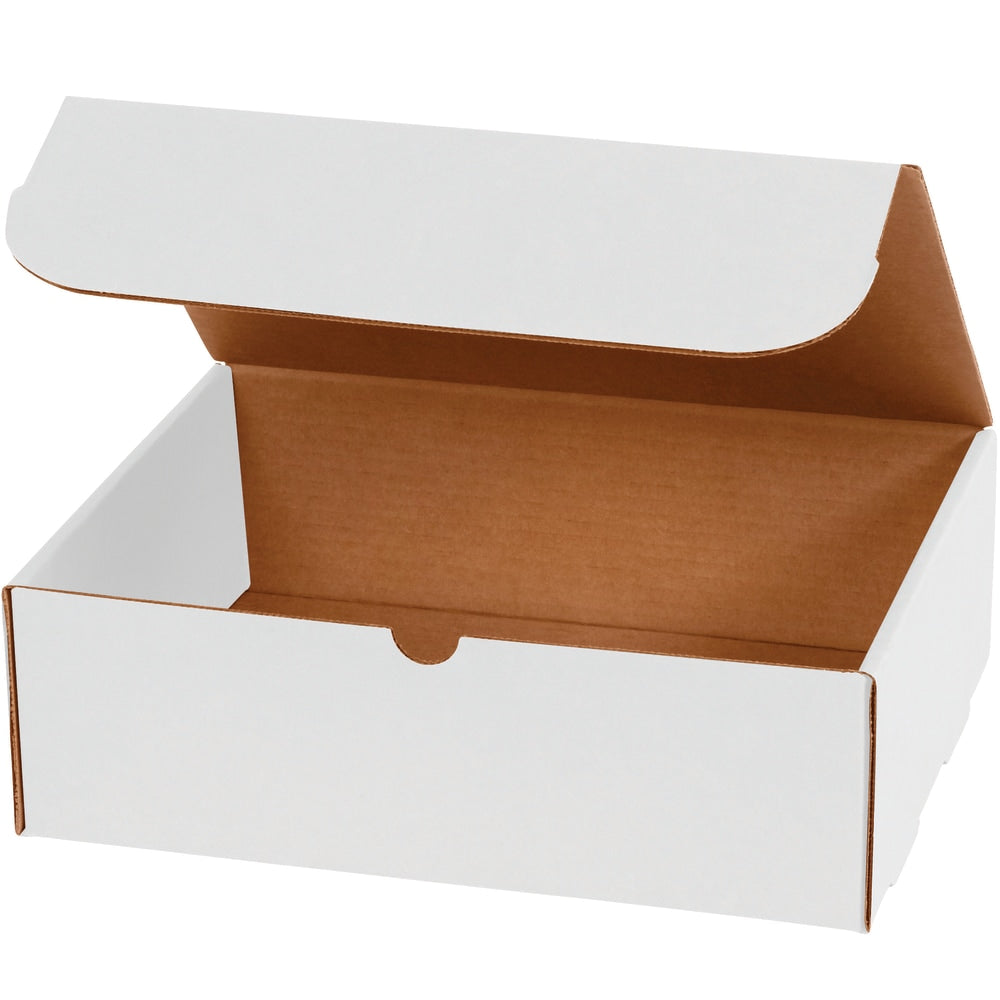 Partners Brand Corrugated Mailers 9in x 8in x 5in, White, Bundle of 50