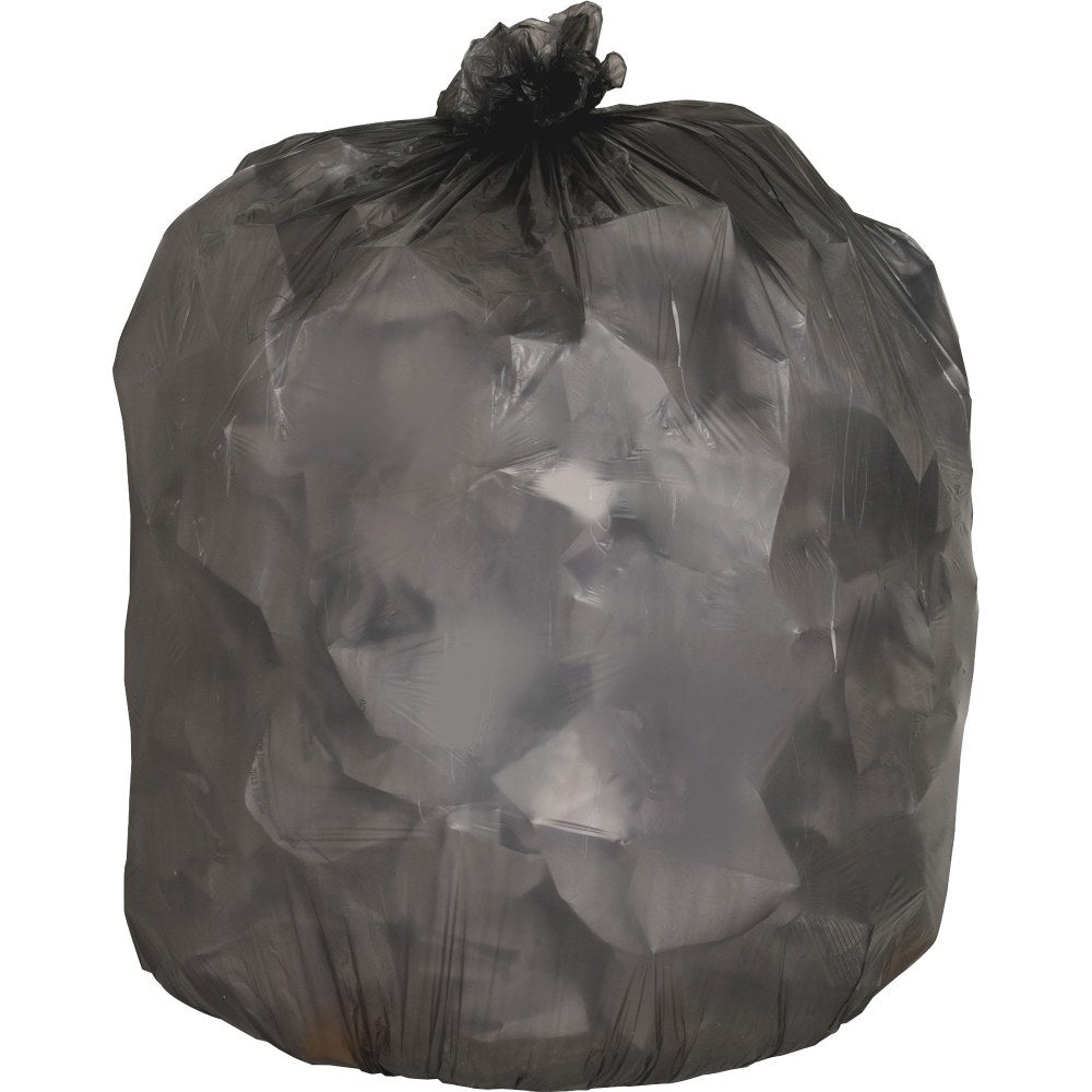 Genuine Joe Linear Low-Density Trash Liners, 0.35 mil, 16 Gallons, 24in x 31in, Black, Box Of 1,000