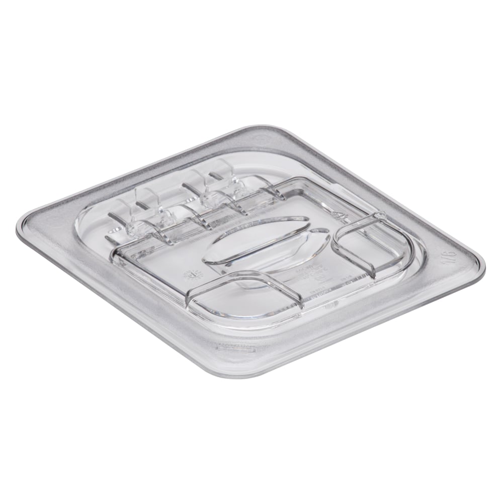 Cambro Camwear GN 1/6 FlipLids, Clear, Set Of 6 Lids