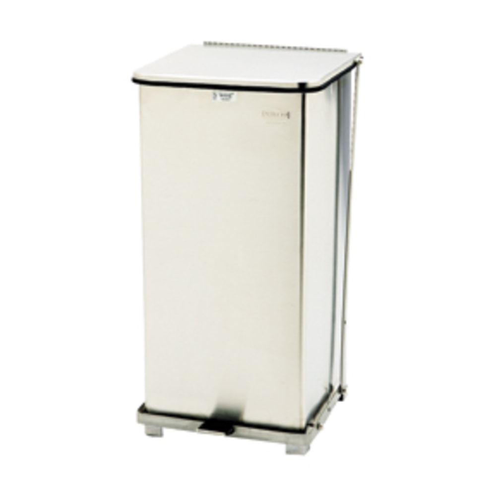 Rubbermaid Commercial Defenders Square Step Can - 13 gal Capacity - Square - Foot Pedal, Fire-Safe, Leak Proof - ST24SSPL