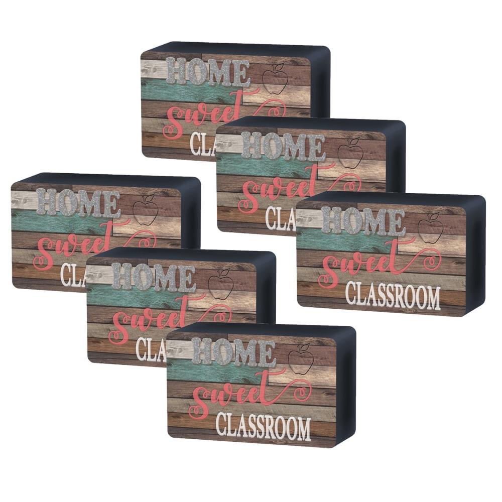Teacher Created Resources Magnetic Whiteboard Eraser, Home Sweet Classroom, Pack Of 6