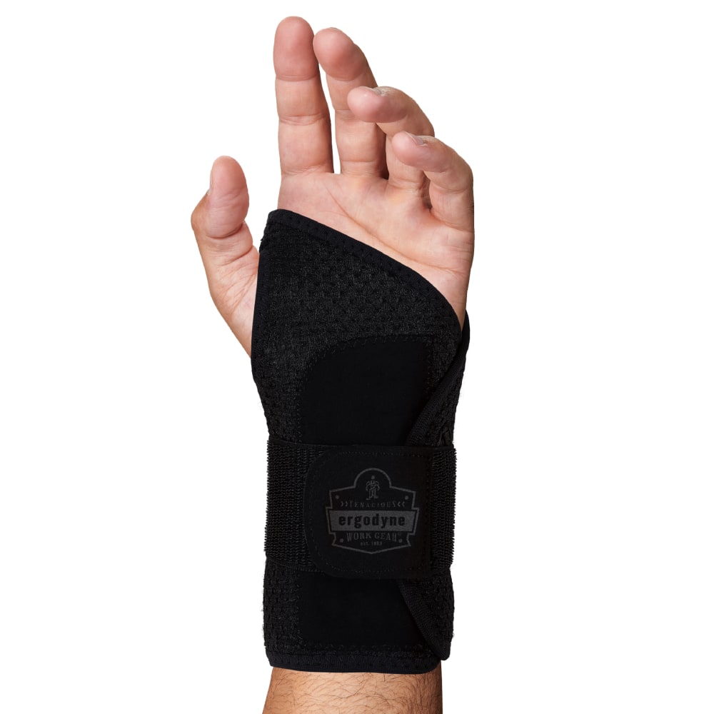 Ergodyne ProFlex 4005 Wrist Brace Support, Single Strap, XL-Left, Black