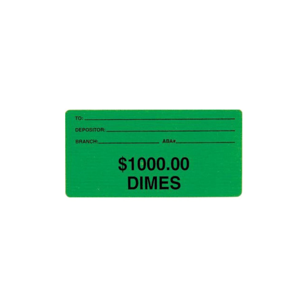 Control Group Self-Adhesive Coin ID Labels, 550002, 2in x 4in, Green, Pack Of 100