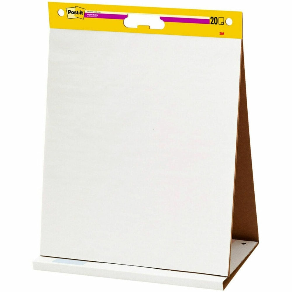 Post-it Super Sticky Tabletop Easel Pad, 20 x 23 in, 1 Pad, 20 Sheets/Pad, Back to School Supplies for Classrooms, White