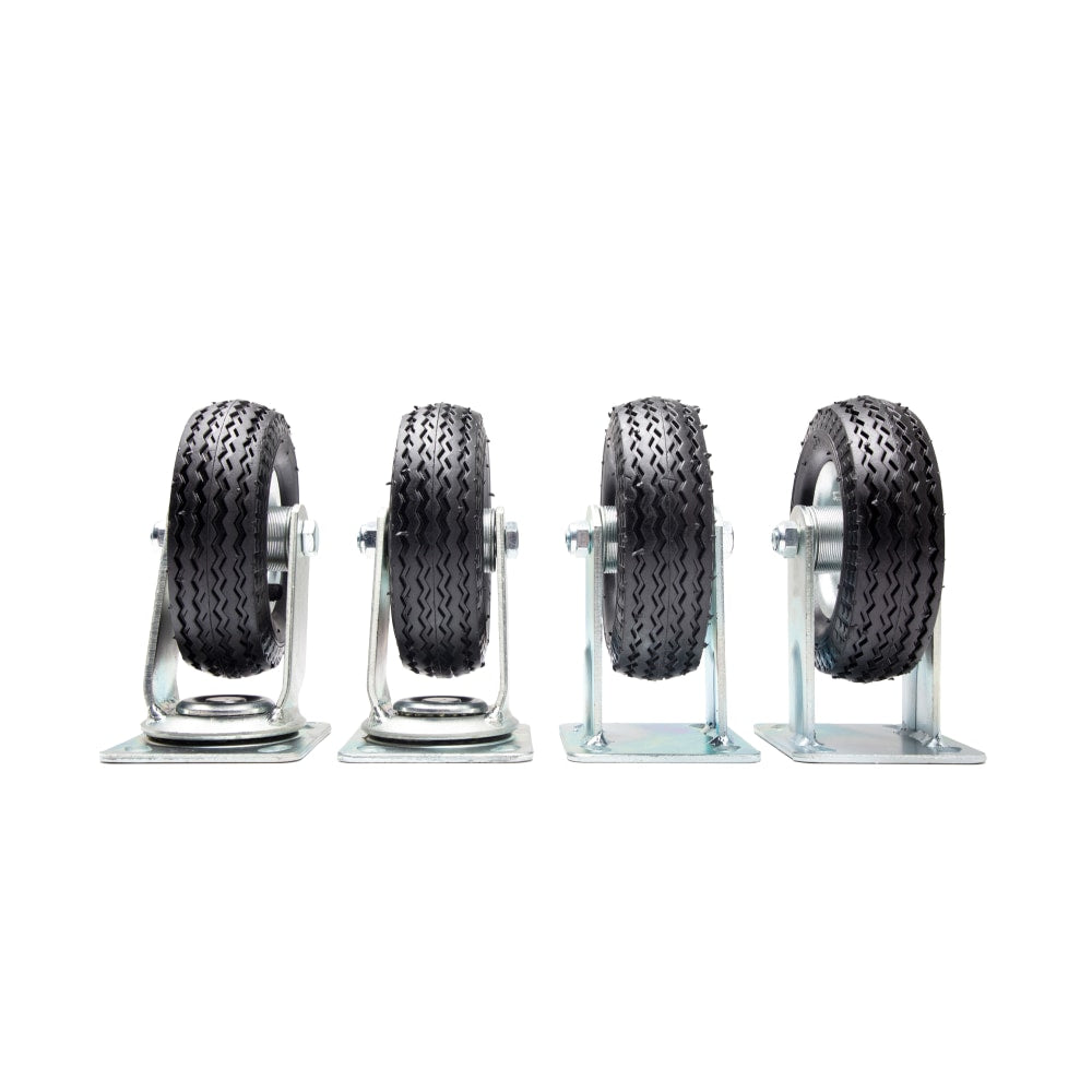 Hospitality 1 Source Pneumatic Wheels, 6in, Black, Set Of 4 Wheels