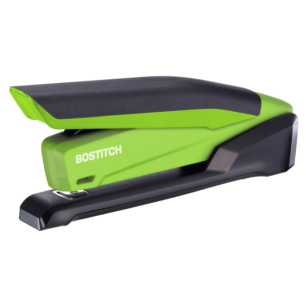 PaperPro InPower Spring-Powered Desktop Stapler With Antimicrobial Protection, 20-Sheet Capacity, Green