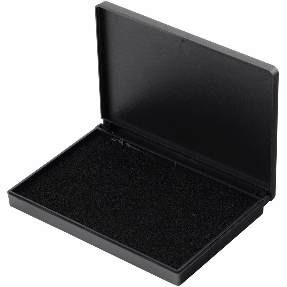 Charles Leonard Stamp Pad - 2.8in Width x 4.3in Length - Felt Pad - Black Ink - Black - 1 Each