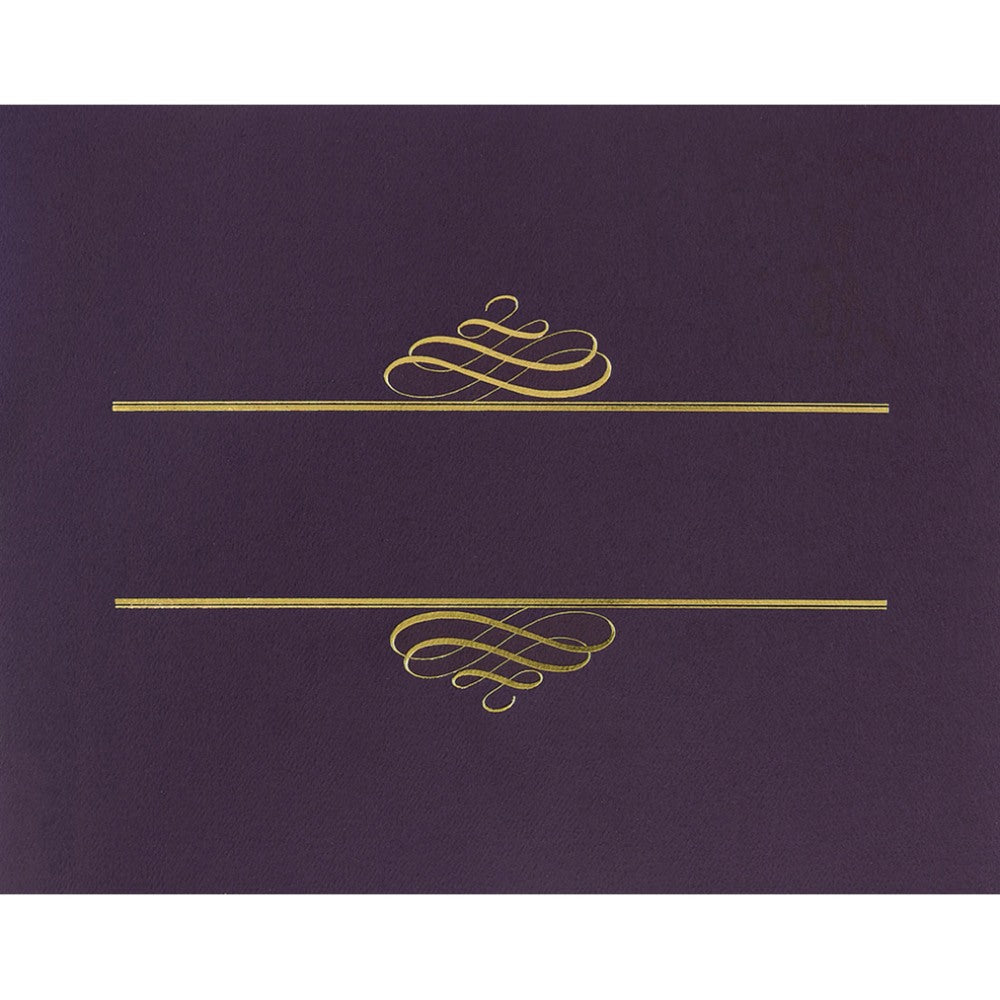 Great Papers! Certificate Covers, 12in x 9-3/8in, Plum/Gold Foil, Pack Of 5 Covers