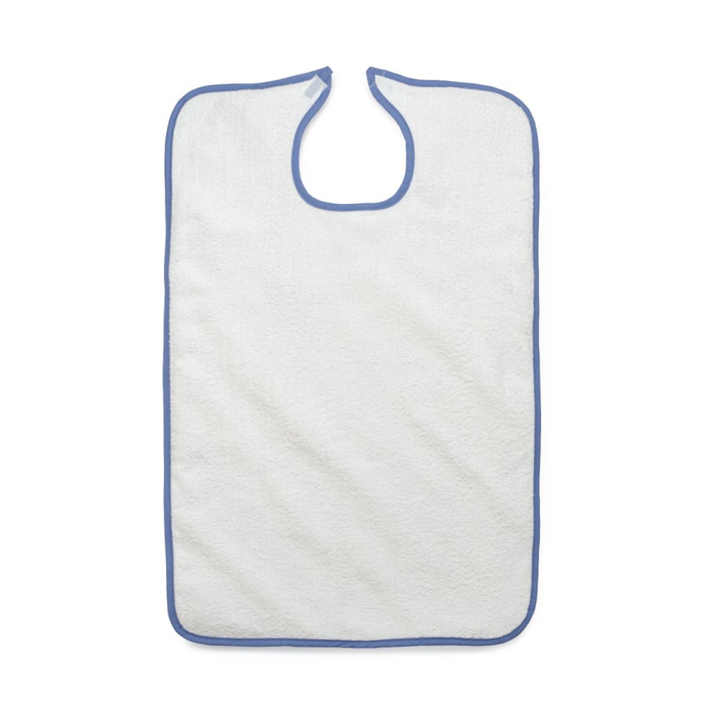 Medline Terry Cloth Clothing Protectors, 21in x 33in, White, Pack Of 12
