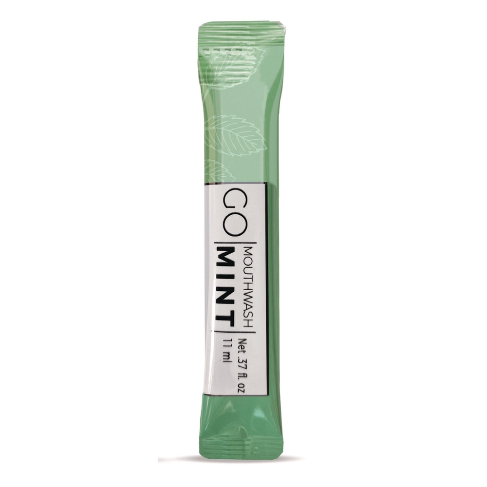 Go Mouthwash Individual Mouthwash Packets, Mint Flavor, 0.37 oz Packet, 250/Box