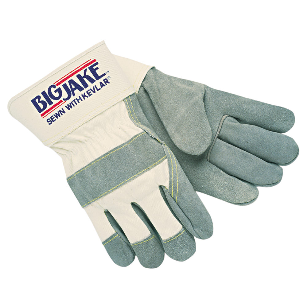 MCR Safety Big Jake Heavy Duty Side Split Gloves, Small, Leather, Pack Of 12
