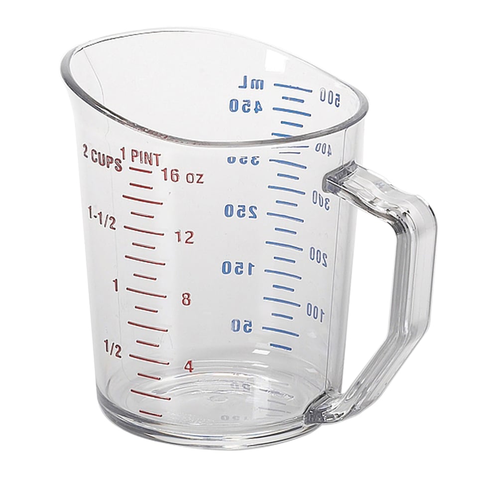 Cambro Camwear Measuring Cups, 16 Oz, Clear, Pack Of 12 Cups
