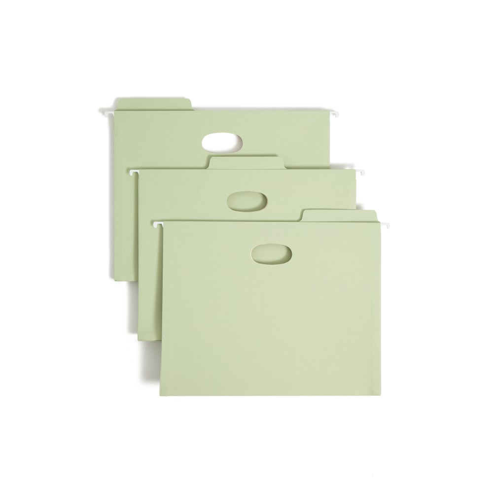 Smead FasTab 5 1/4in Hanging Pockets, Letter Size, Moss, Pack Of 9