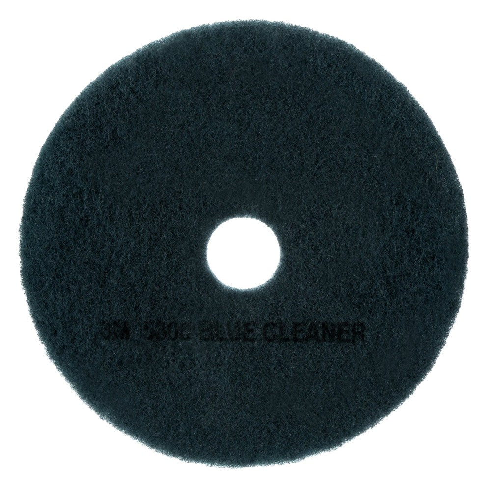3M 5300 Blue Cleaner Floor Pads, 17in Diameter, Blue, Box Of 5