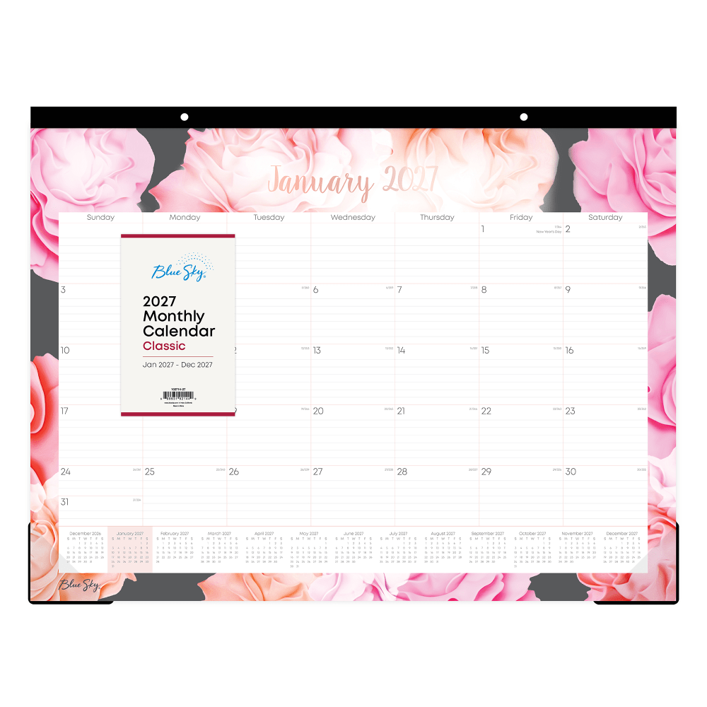 2027 Blue Sky Joselyn Monthly Desk Pad Planning Calendar, 22x17, 0%, Joselyn Theme, Jan-Dec, RY27