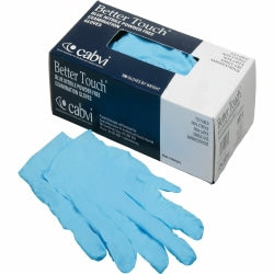 SKILCRAFT Nitrile Exam Gloves - Medium Size - Textured, Ambidextrous, Powder-free - Nitrile - 100 / Box - Blue