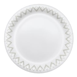 Highmark Paper Plates, 6-3/4in, Printed White, Pack Of 125