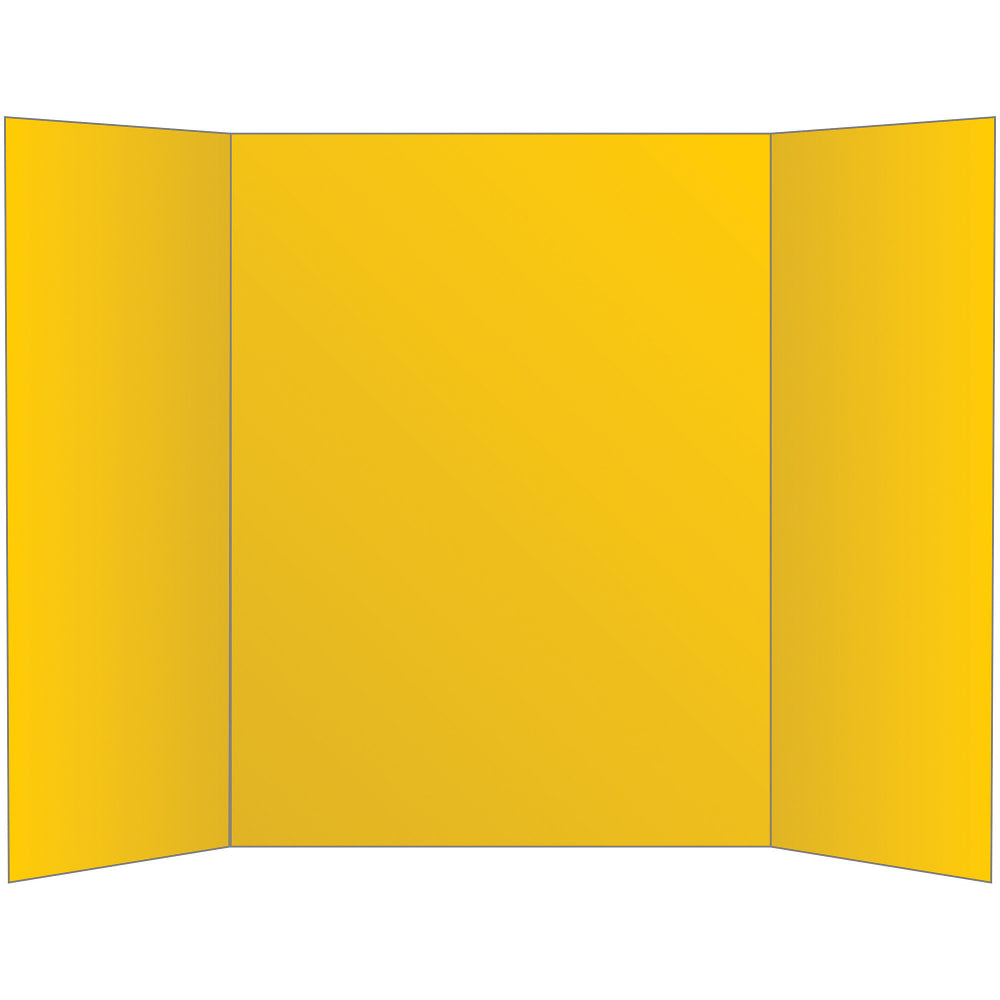 Office Depot Brand 2-Ply Tri-Fold Project Board, 36in x 48in, Yellow