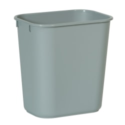 Rubbermaid Durable Polyethylene Wastebasket, 3 1/4 Gallons (12.3L), Gray