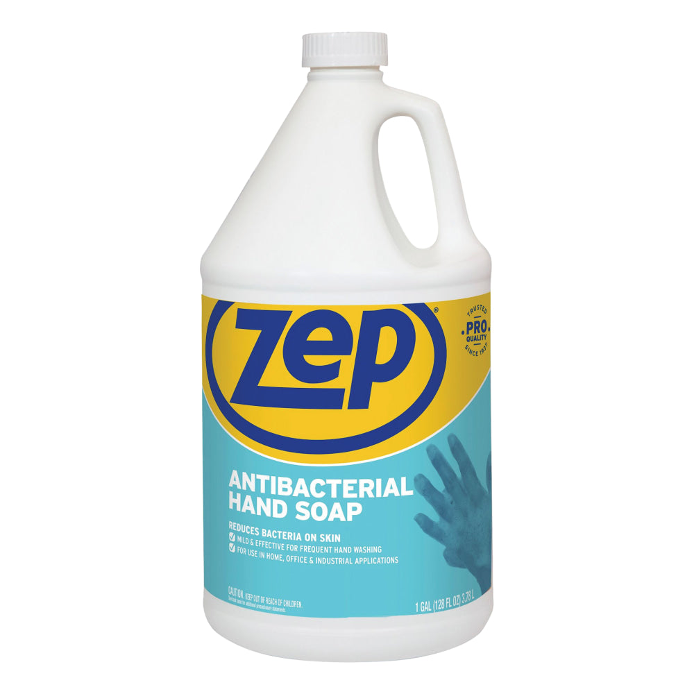 Zep Antibacterial Hand Soap, 1 Gallon, Unscented, Carton Of 4 Bottles