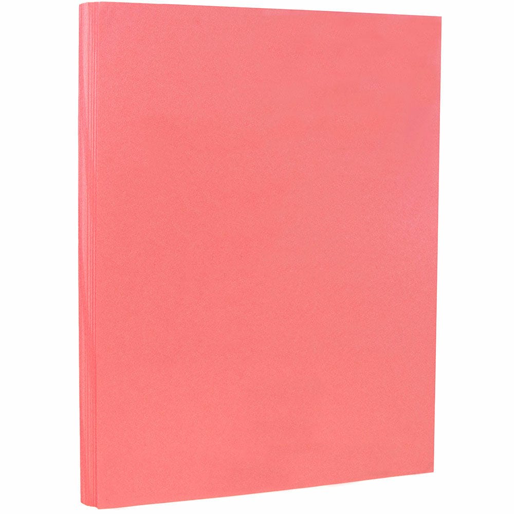 JAM Paper Vellum Bristol Card Stock, Cherry Red, Letter (8.5in x 11in), 67 Lb, Pack Of 100